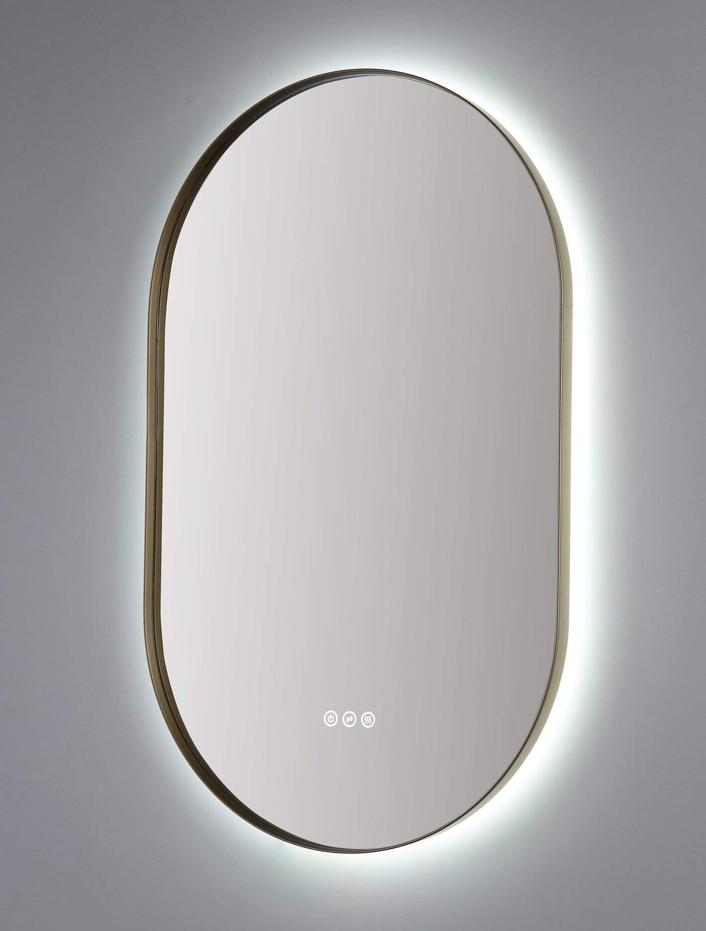 Mirror Shell 24-inch Dark Gold (with LED Lighting)