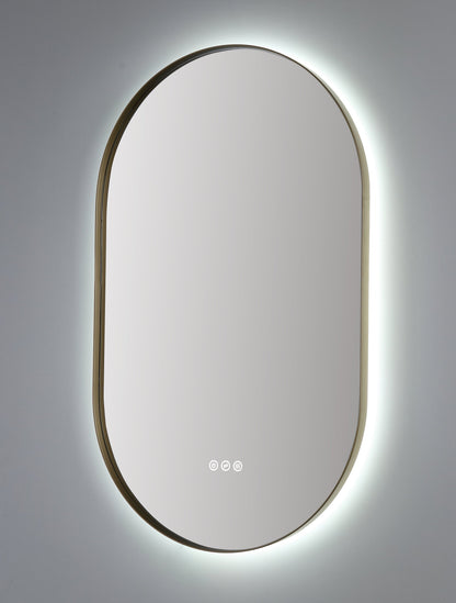 Mirror Shell 24-inch Dark Gold (with LED Lighting)