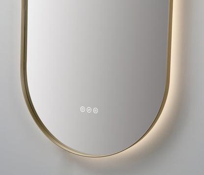 Mirror Shell 24-inch Dark Gold (with LED Lighting)