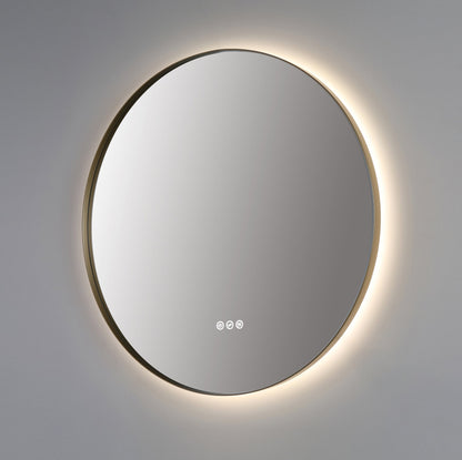 Mirror Shell 30-inch Dark Gold (with LED Lighting)