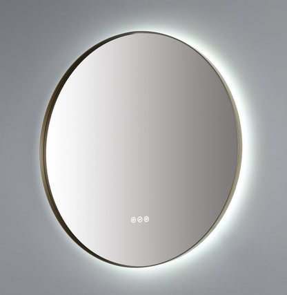 Mirror Shell 30-inch Dark Gold (with LED Lighting)