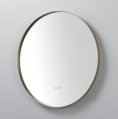 Mirror Shell 30-inch Dark Gold (with LED Lighting)