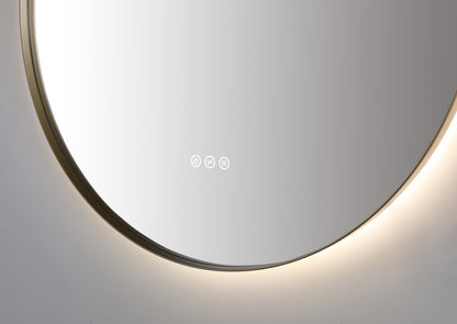 Mirror Shell 30-inch Dark Gold (with LED Lighting)