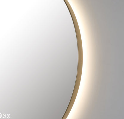 Mirror Shell 30-inch Dark Gold (with LED Lighting)
