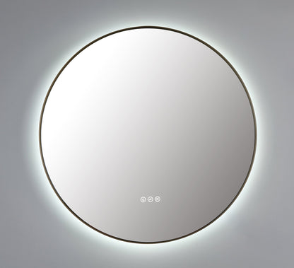 Mirror Shell 36-inch Dark Gold (with LED Lighting)