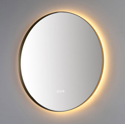 Mirror Shell 36-inch Dark Gold (with LED Lighting)