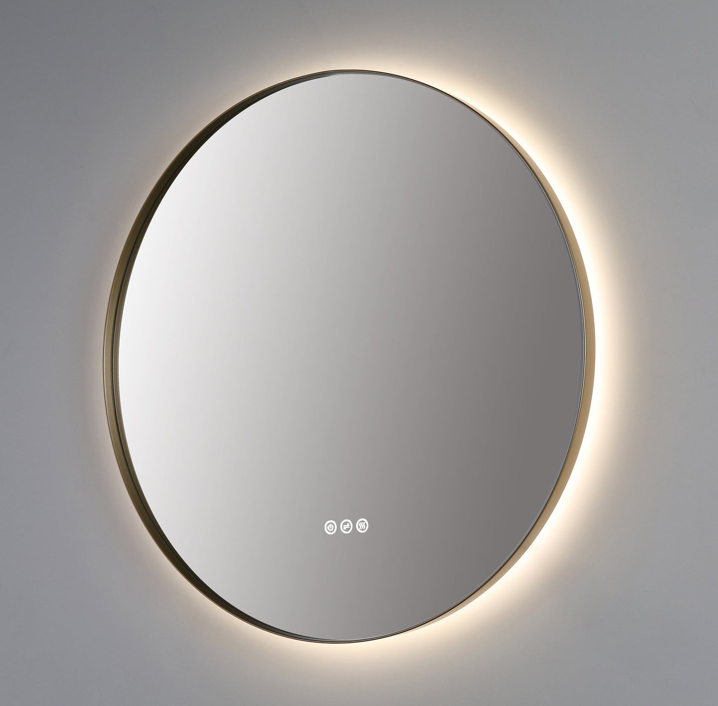 Mirror Shell 36-inch Dark Gold (with LED Lighting)