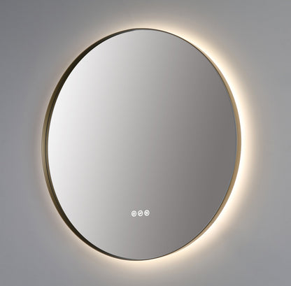 Mirror Shell 36-inch Dark Gold (with LED Lighting)