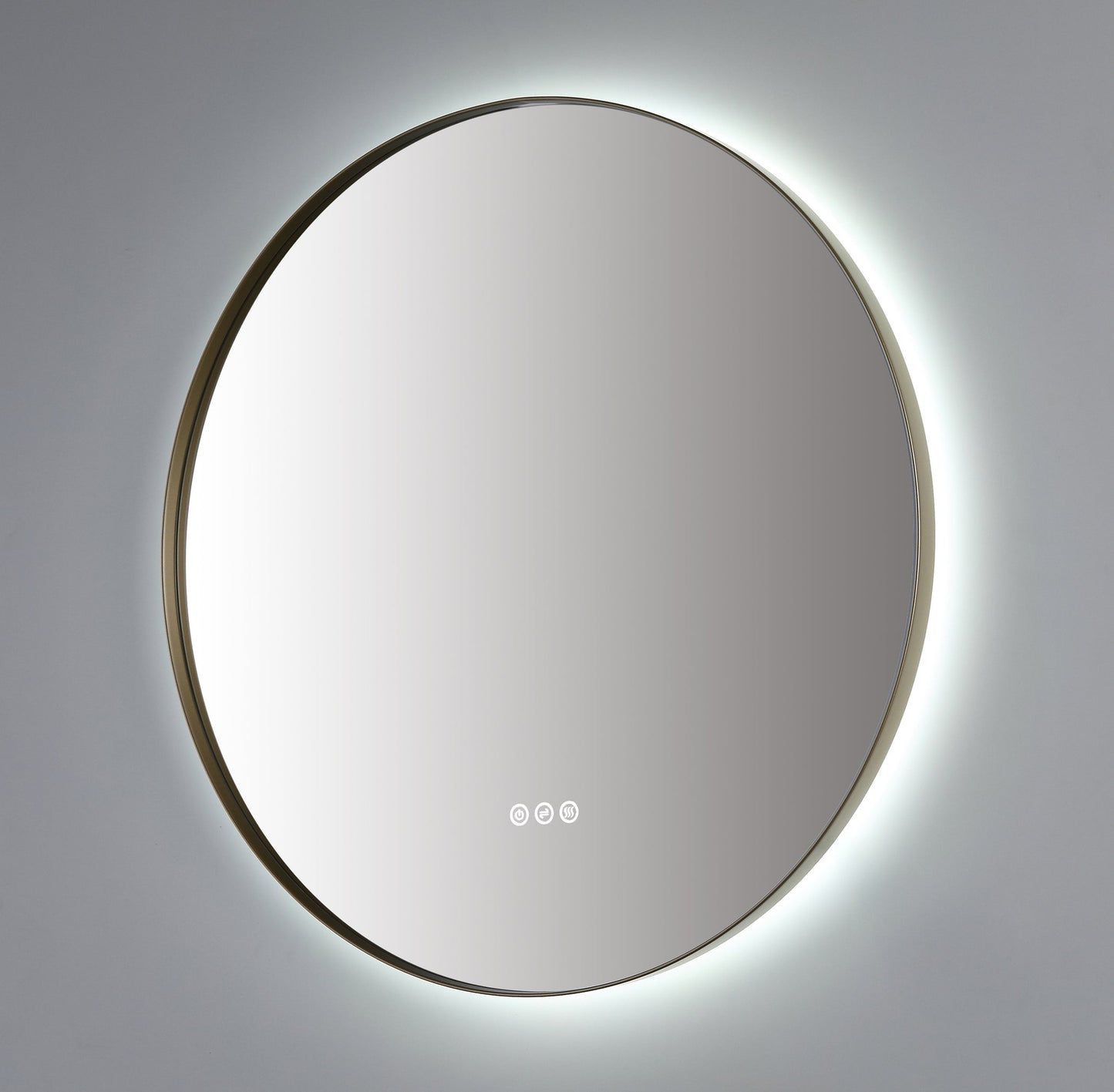 Mirror Shell 36-inch Dark Gold (with LED Lighting)