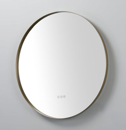 Mirror Shell 36-inch Dark Gold (with LED Lighting)