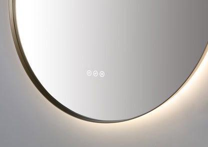 Mirror Shell 36-inch Dark Gold (with LED Lighting)
