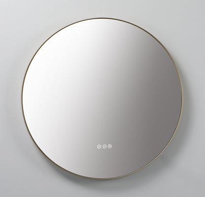 Mirror Shell 36-inch Dark Gold (with LED Lighting)