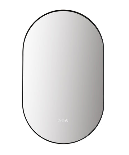 Mirror Shell 24-inch Matte Black (with LED Lighting)