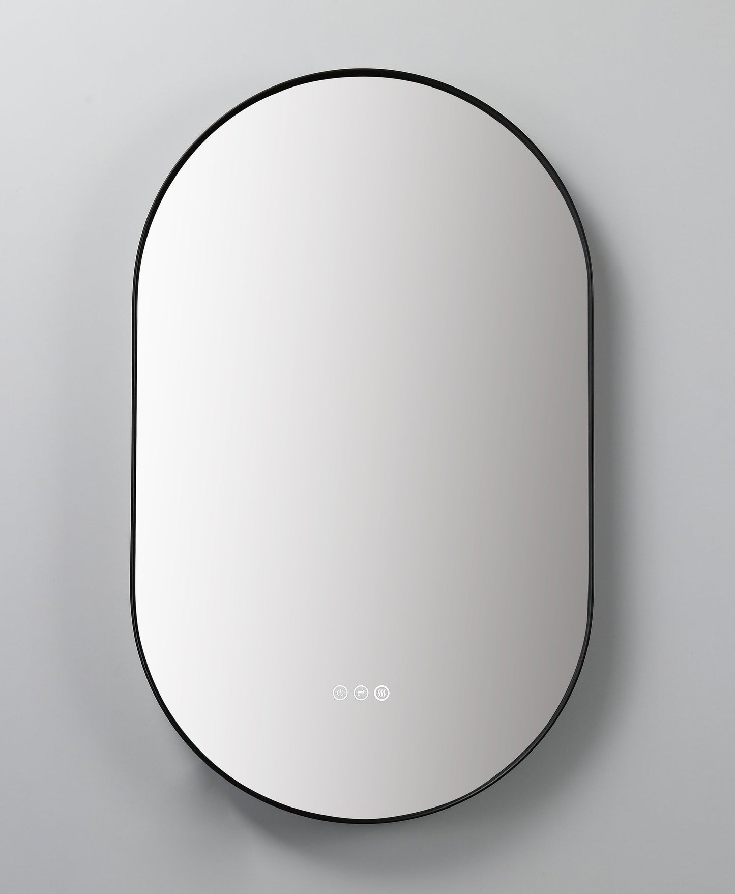 Mirror Shell 24-inch Matte Black (with LED Lighting)
