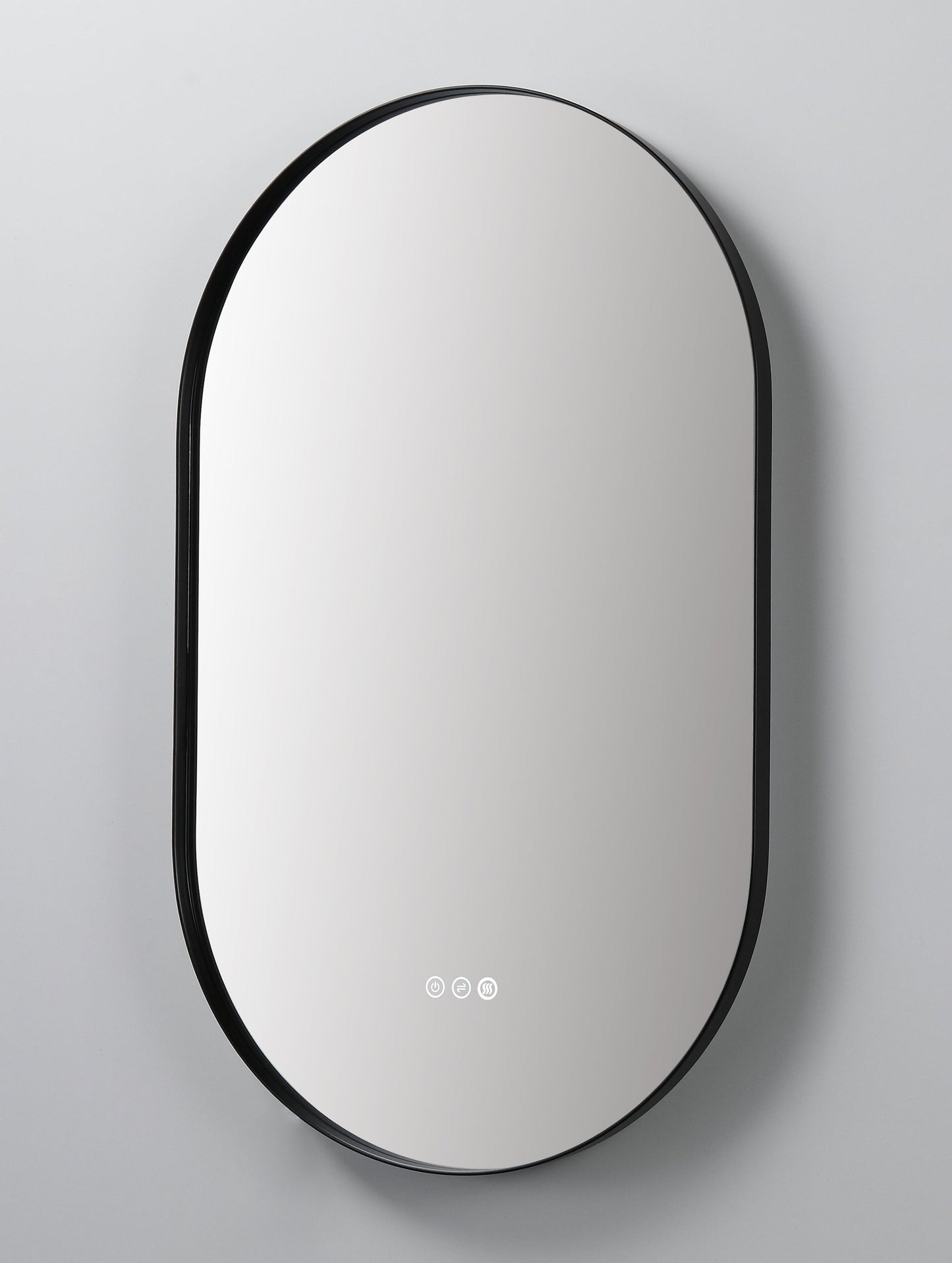 Mirror Shell 24-inch Matte Black (with LED Lighting)