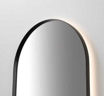 Mirror Shell 24-inch Matte Black (with LED Lighting)