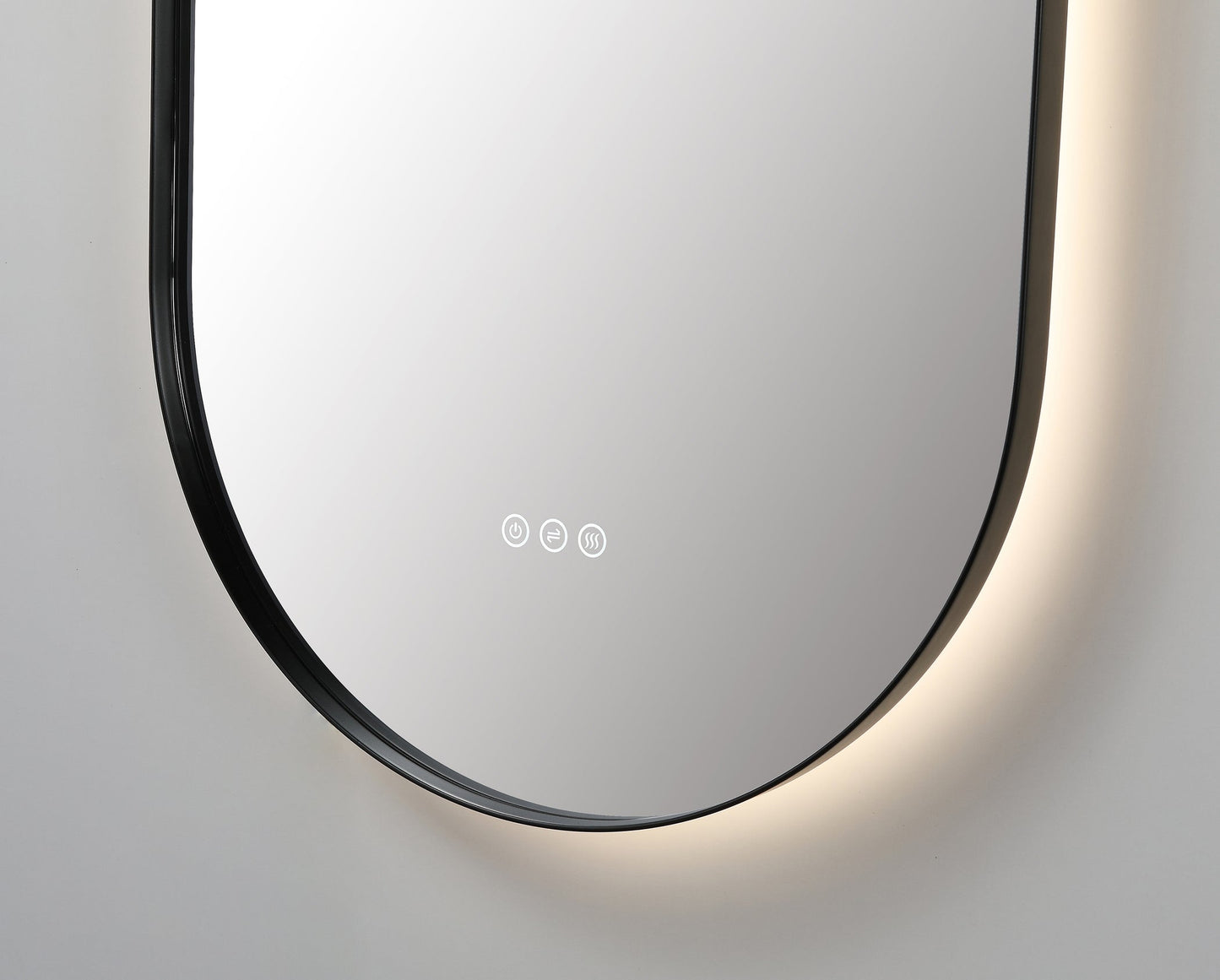 Mirror Shell 24-inch Matte Black (with LED Lighting)