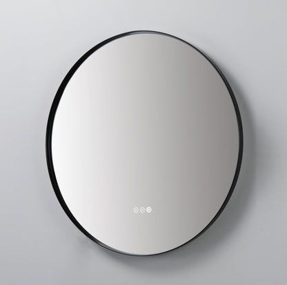 Mirror Shell 30-inch Matte Black (with LED Lighting)