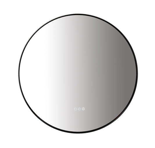 Mirror Shell 36-inch Matte Black (with LED Lighting)