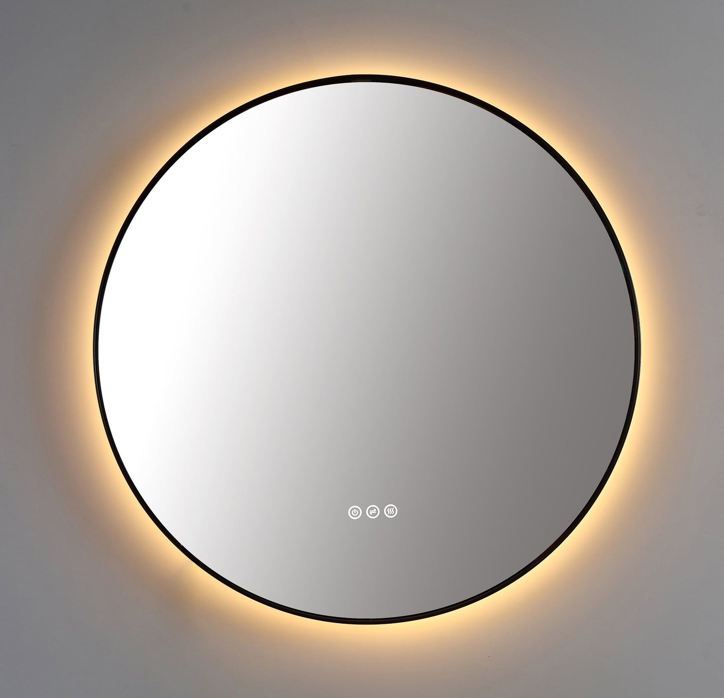 Mirror Shell 36-inch Matte Black (with LED Lighting)