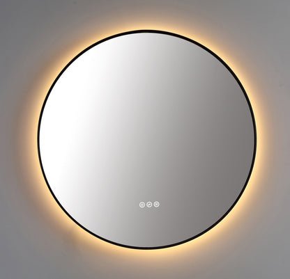 Mirror Shell 36-inch Matte Black (with LED Lighting)