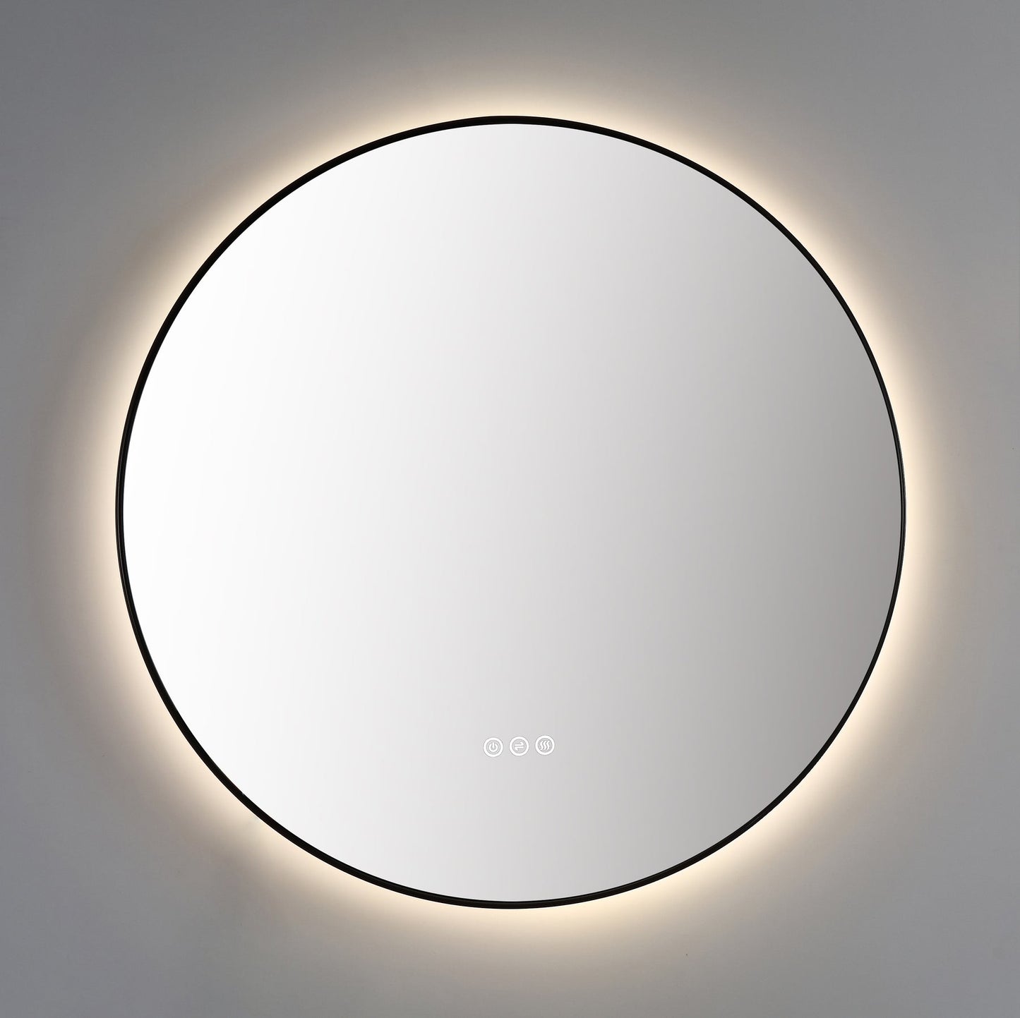 Mirror Shell 36-inch Matte Black (with LED Lighting)