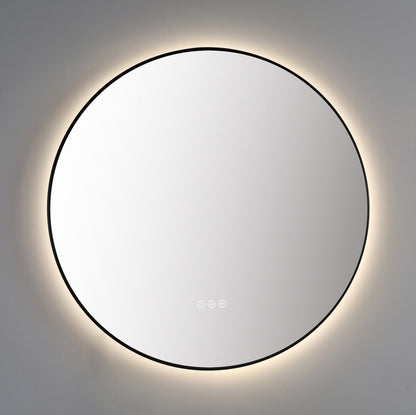 Mirror Shell 36-inch Matte Black (with LED Lighting)