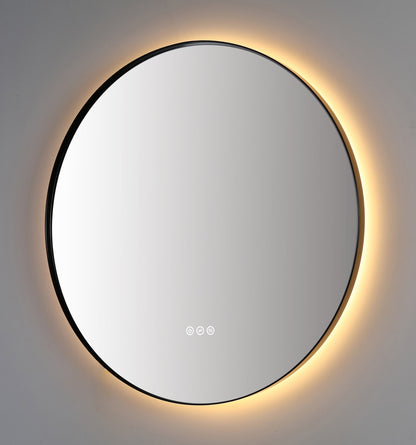 Mirror Shell 36-inch Matte Black (with LED Lighting)