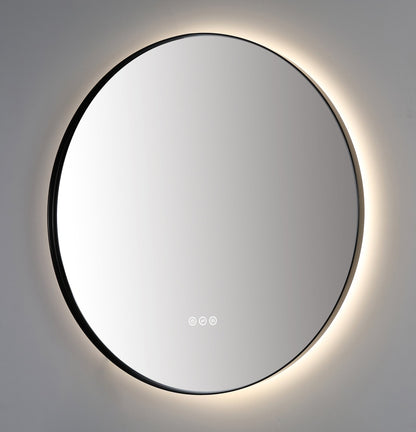 Mirror Shell 36-inch Matte Black (with LED Lighting)