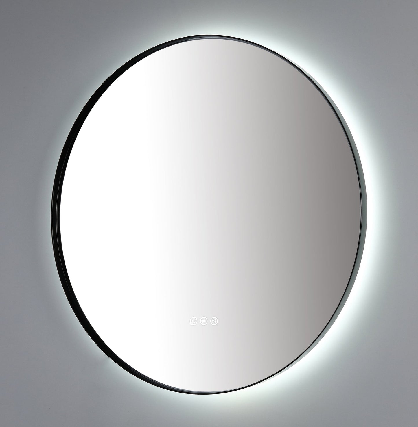 Mirror Shell 36-inch Matte Black (with LED Lighting)