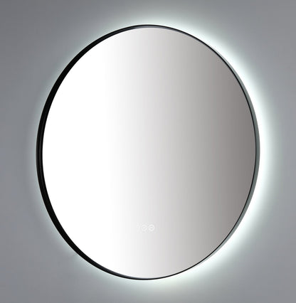 Mirror Shell 36-inch Matte Black (with LED Lighting)
