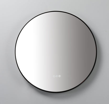 Mirror Shell 36-inch Matte Black (with LED Lighting)