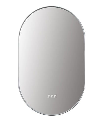 Mirror Shell 24-inch Matte White (with LED Lighting)