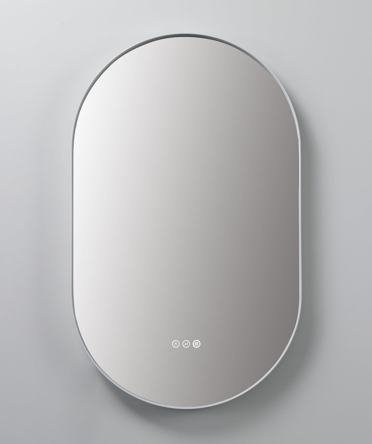 Mirror Shell 24-inch Matte White (with LED Lighting)