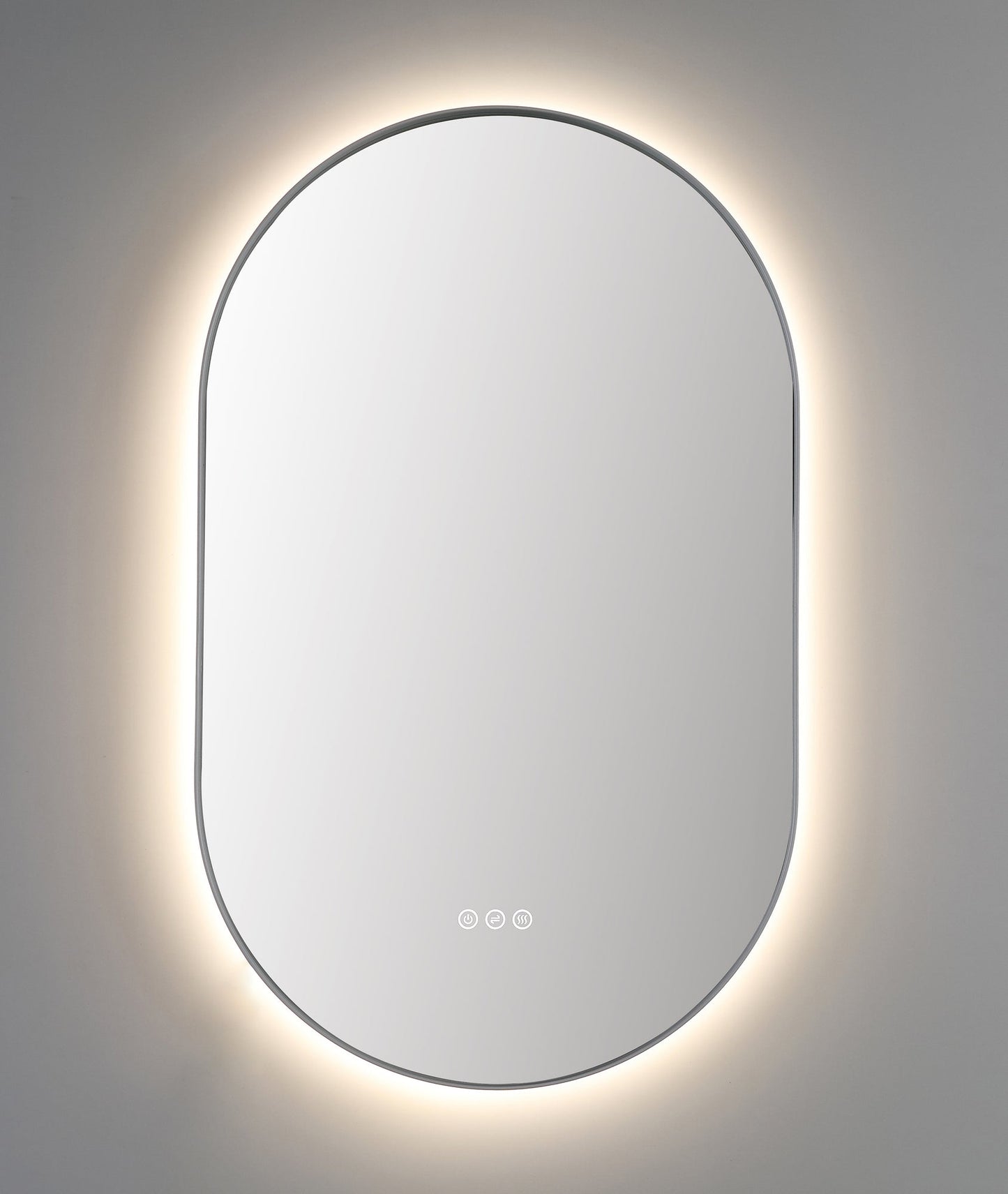 Mirror Shell 24-inch Matte White (with LED Lighting)