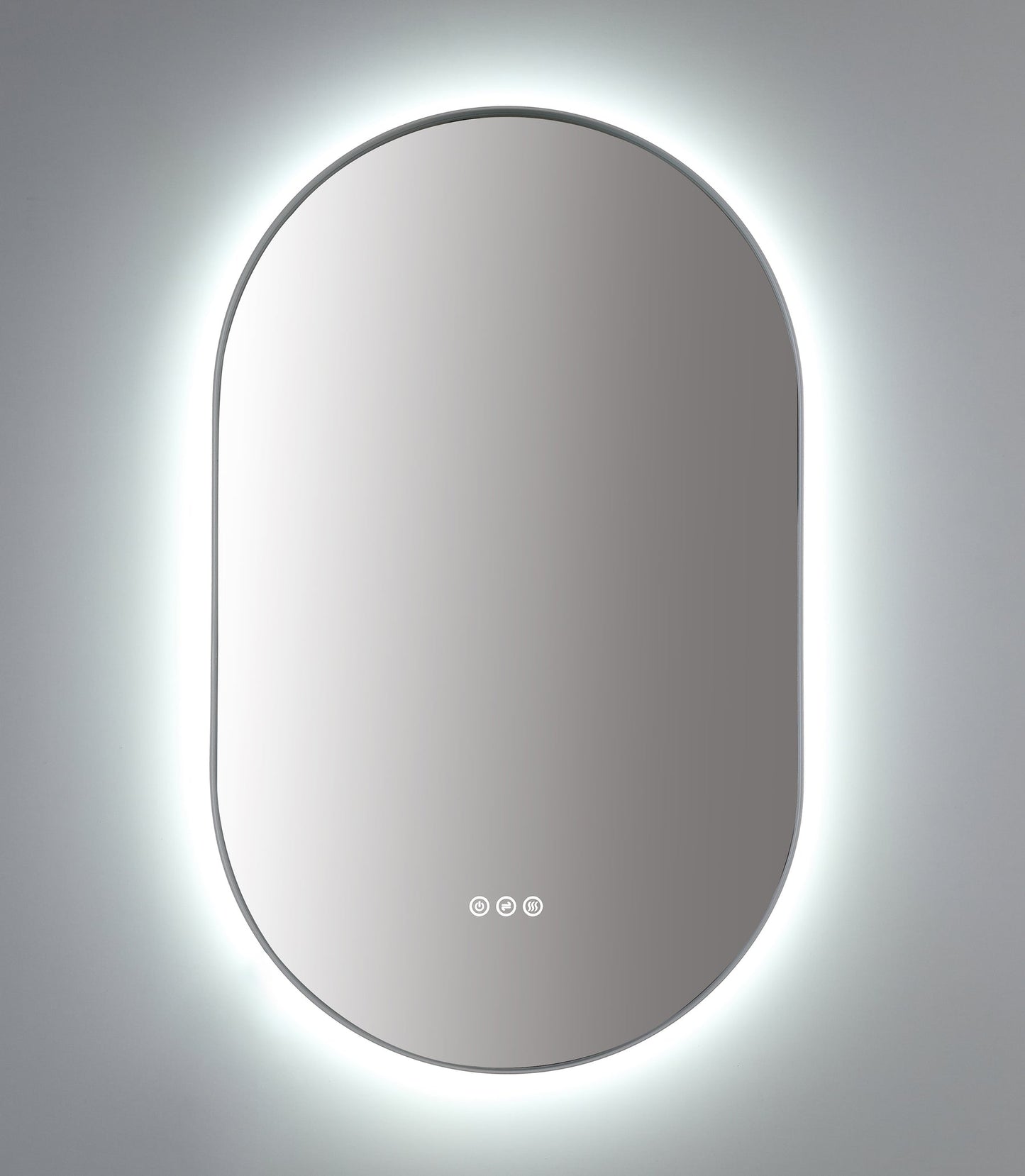 Mirror Shell 24-inch Matte White (with LED Lighting)