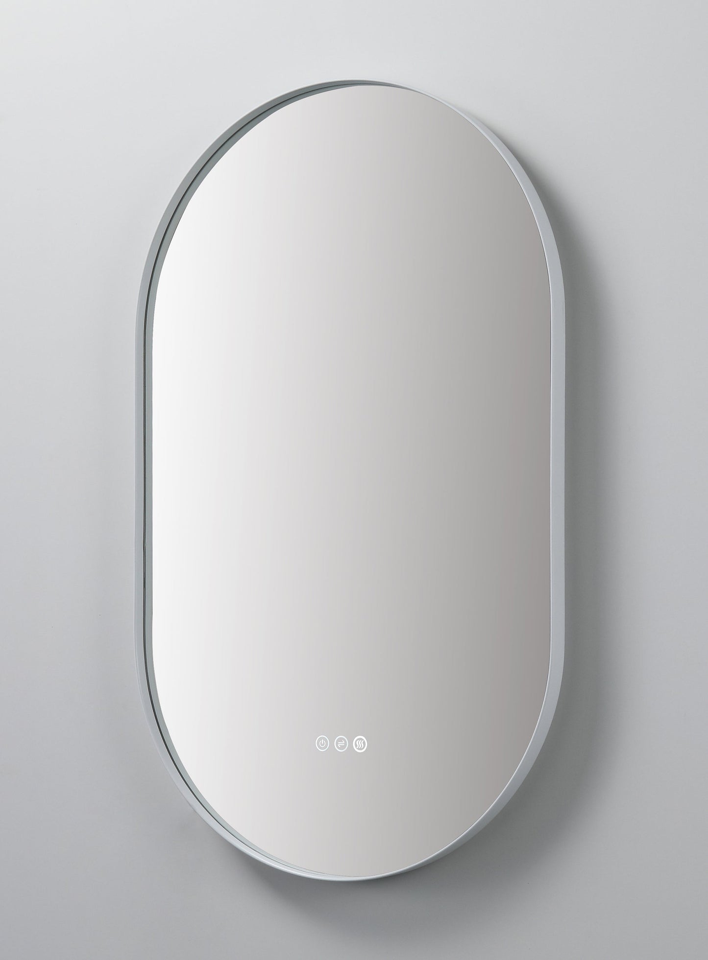 Mirror Shell 24-inch Matte White (with LED Lighting)