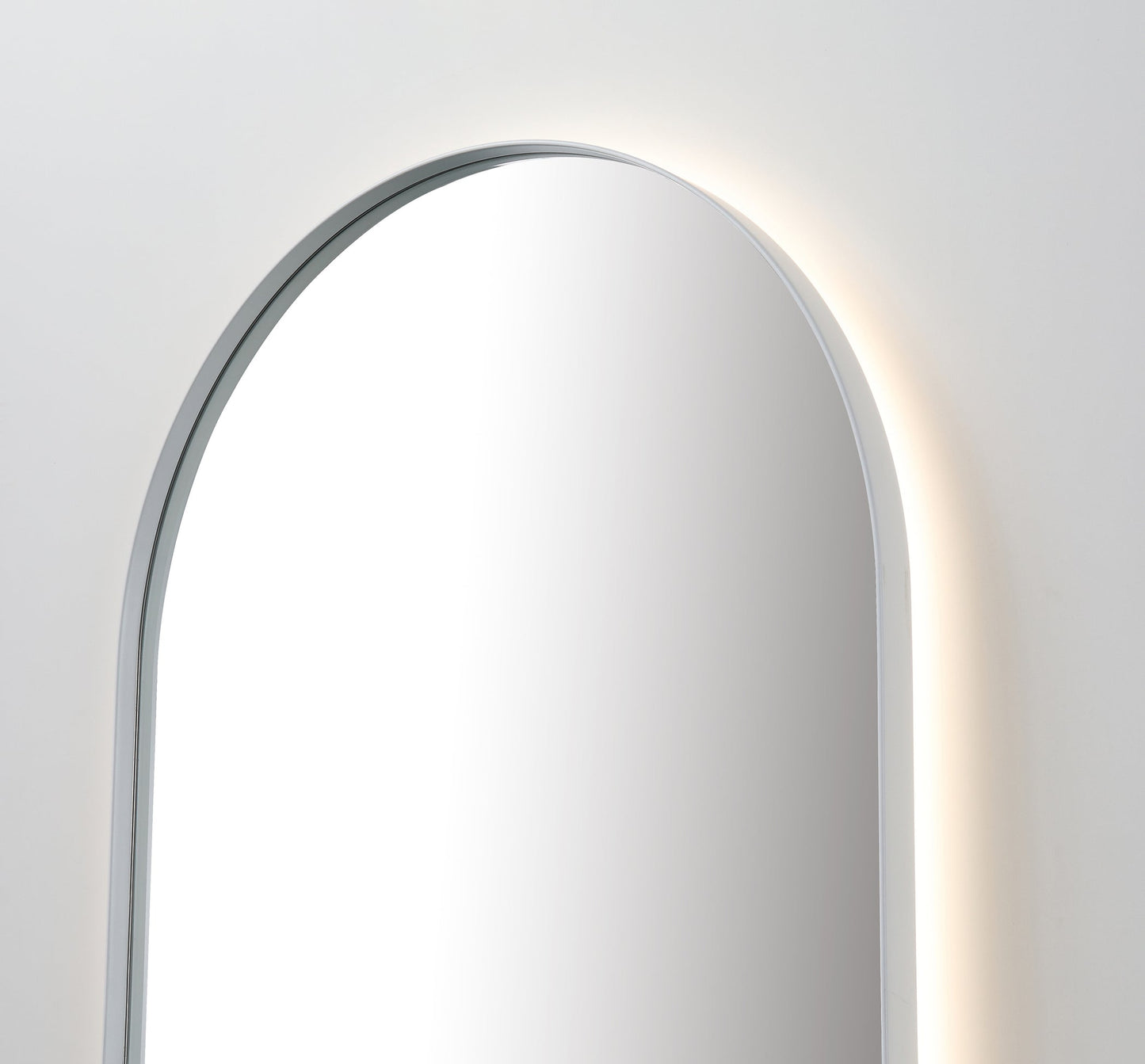 Mirror Shell 24-inch Matte White (with LED Lighting)