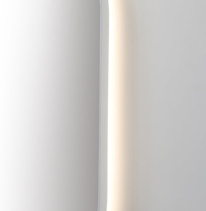 Mirror Shell 24-inch Matte White (with LED Lighting)