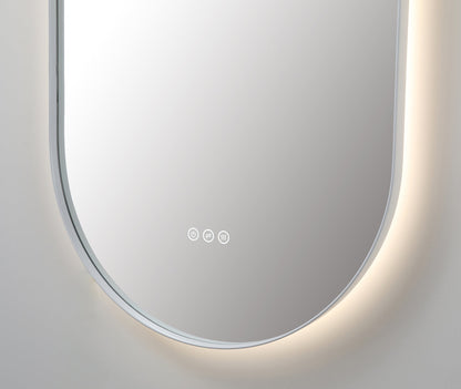 Mirror Shell 24-inch Matte White (with LED Lighting)