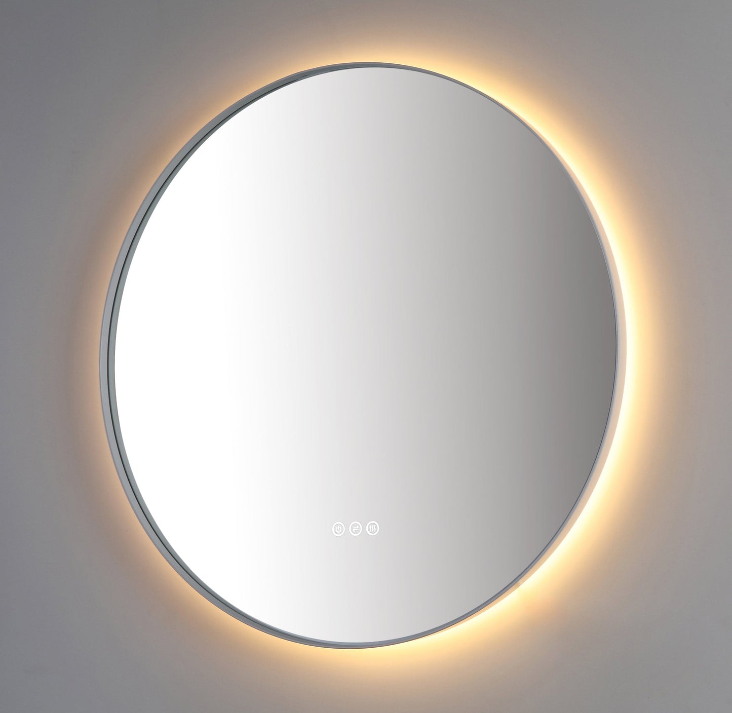 Mirror Shell 36-inch Matte White (with LED Lighting)