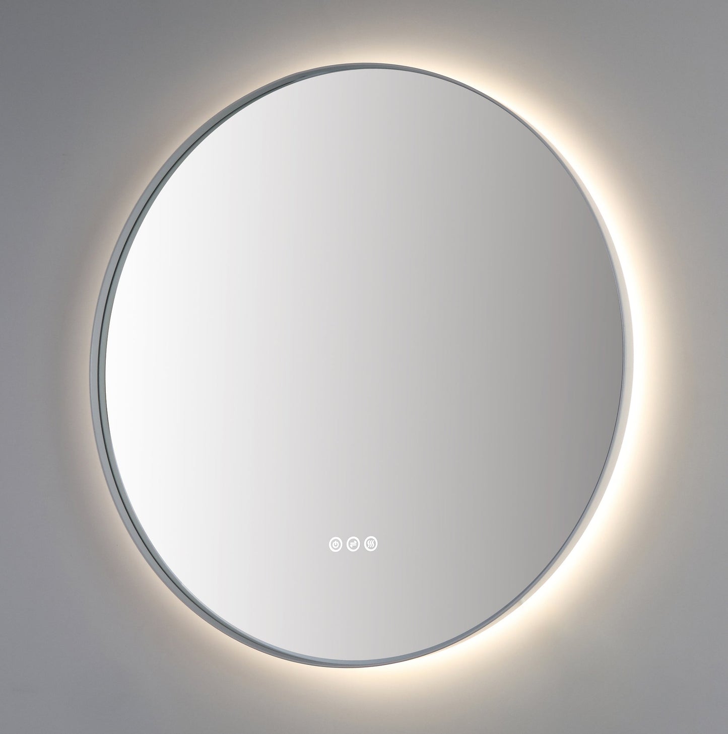 Mirror Shell 36-inch Matte White (with LED Lighting)