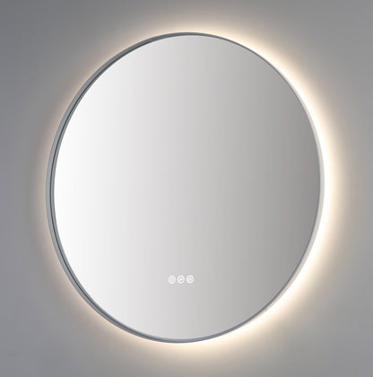 Mirror Shell 36-inch Matte White (with LED Lighting)