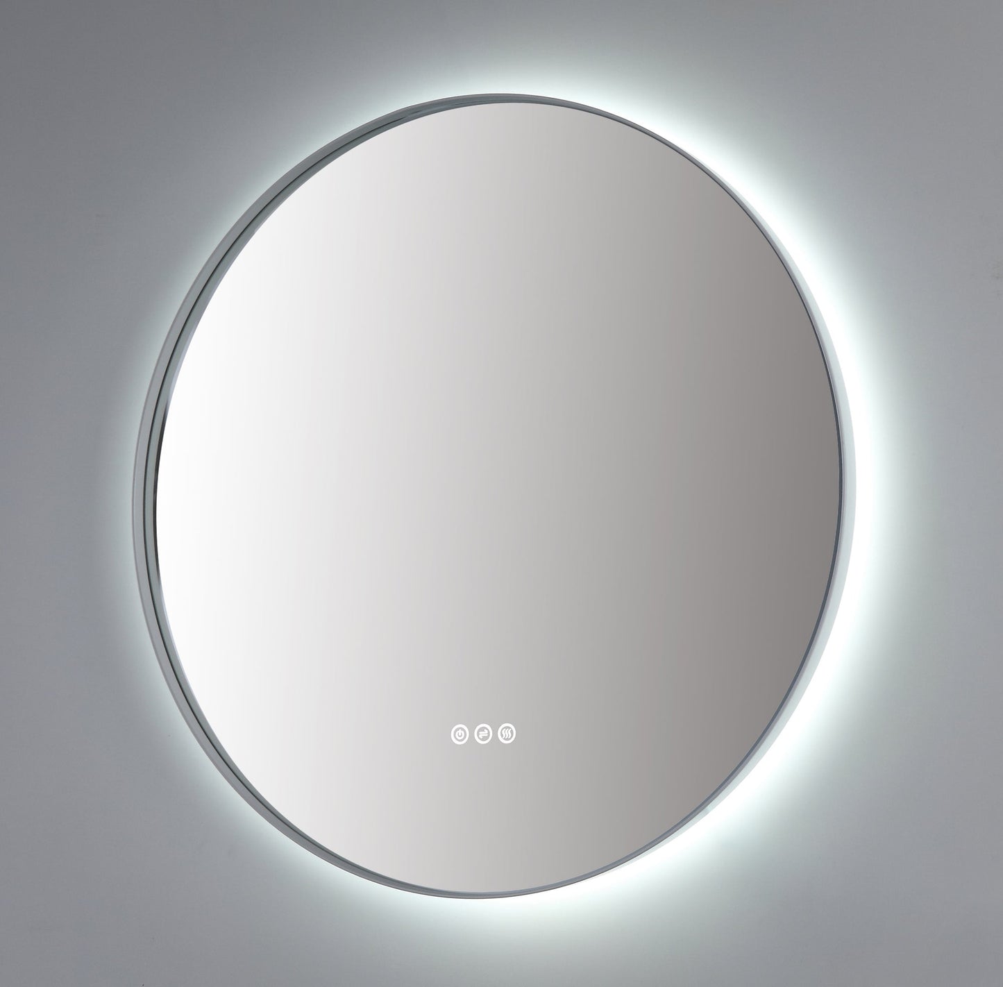 Mirror Shell 36-inch Matte White (with LED Lighting)