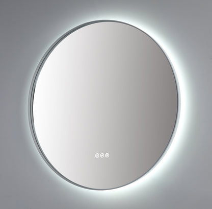 Mirror Shell 36-inch Matte White (with LED Lighting)