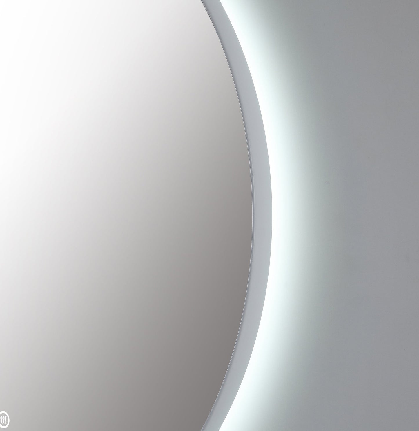 Mirror Shell 36-inch Matte White (with LED Lighting)