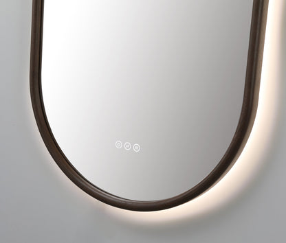 Mirror ZEN 24-inch Chestnut Oak (with LED Lighting)