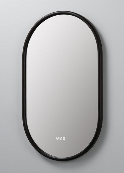 Mirror ZEN 24-inch Dark Walnut (with LED Lighting)