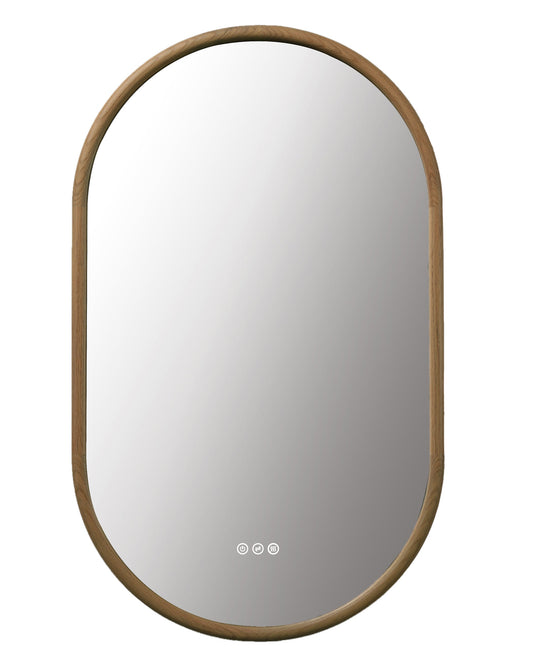 Mirror ZEN 24-inch Pecan Oak (with LED Lighting)