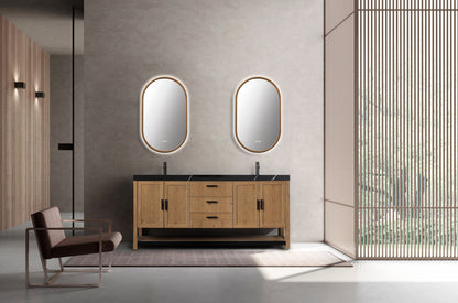 Mirror ZEN 24-inch Pecan Oak (with LED Lighting)